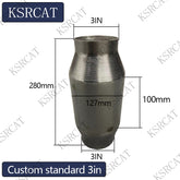 1pcs Car Universal Catalytic Converter High Flow Catalytic Converter Catalizador 300 Cpsi  Metal Catalytic - SHANGHAI KESAIRAY AUTO PARTS CO LTD